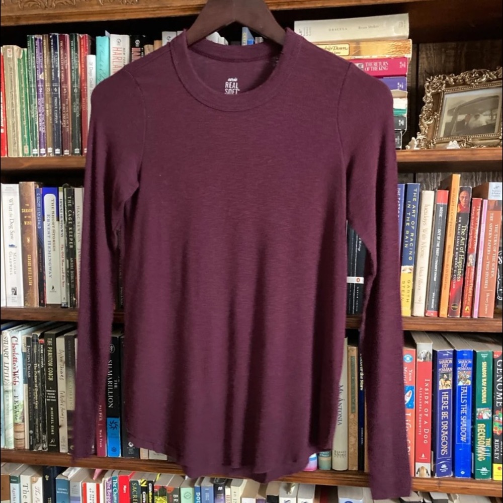 Aerie Maroon Real Soft long Sleeve